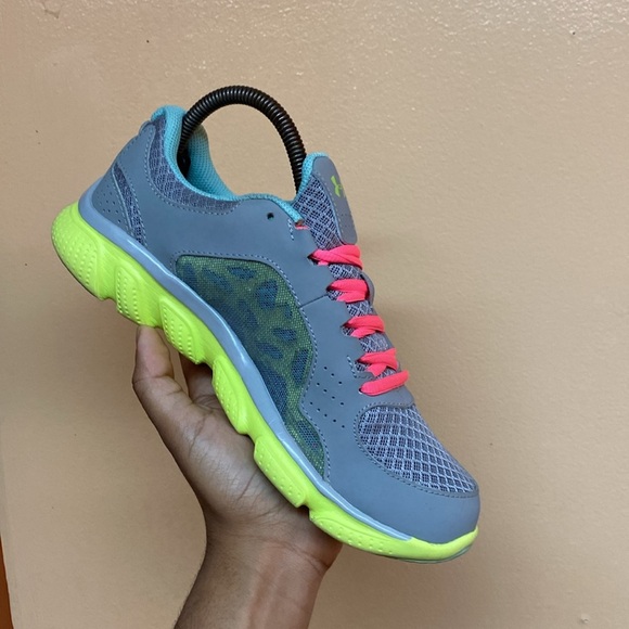 Under Armour Micro G Gray Pink Blue Green - Picture 14 of 16